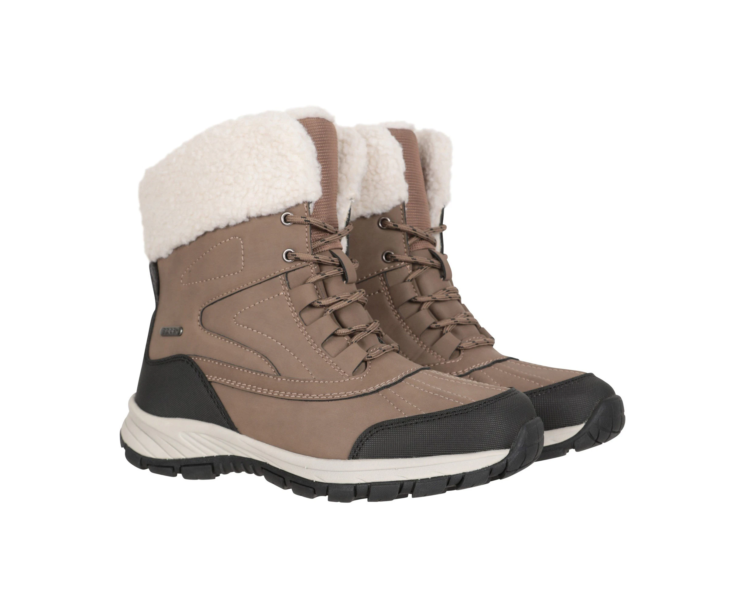 Mountain Warehouse Womens Idaho Waterproof Thermal Snow Boots (Taupe) - MW3708