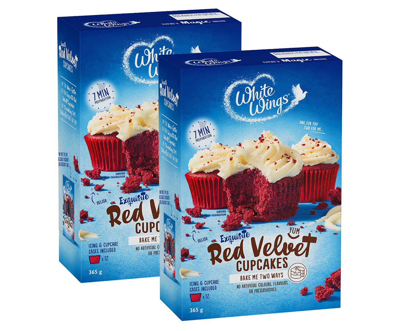 2 x White Wings Red Velvet Cupcakes 365g