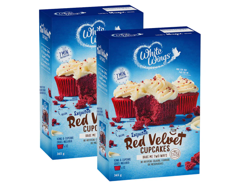 2 x White Wings Red Velvet Cupcakes 365g