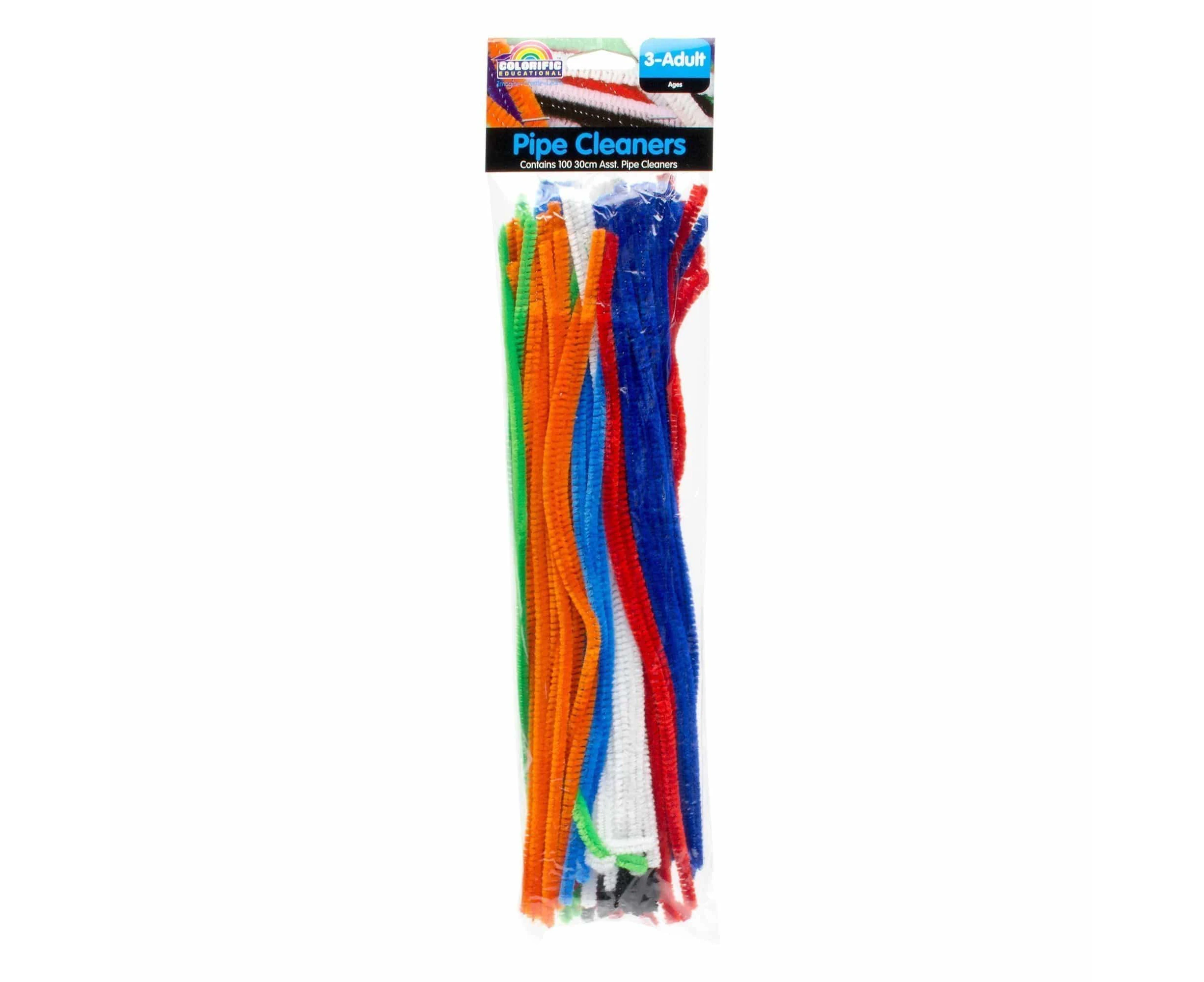 Colorific Colour Pipe Cleaners 30 Cm 100 Pack