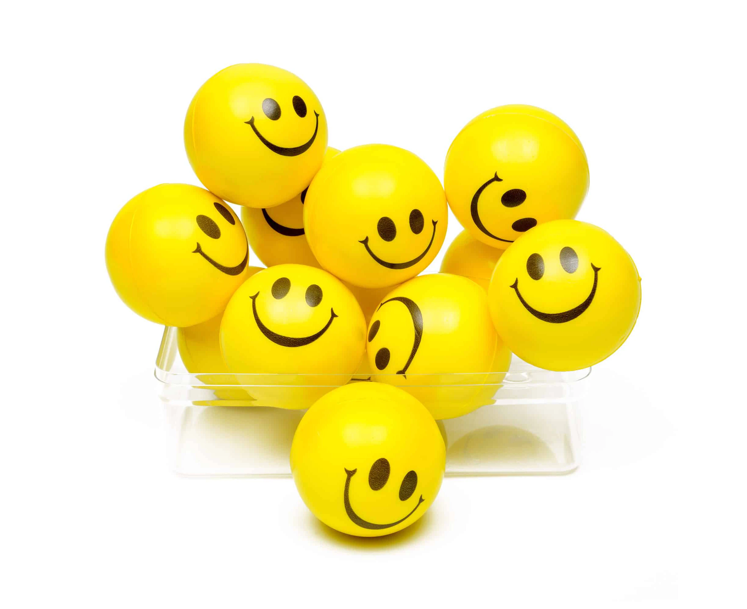 Smiley Print Stress Ball 60mm