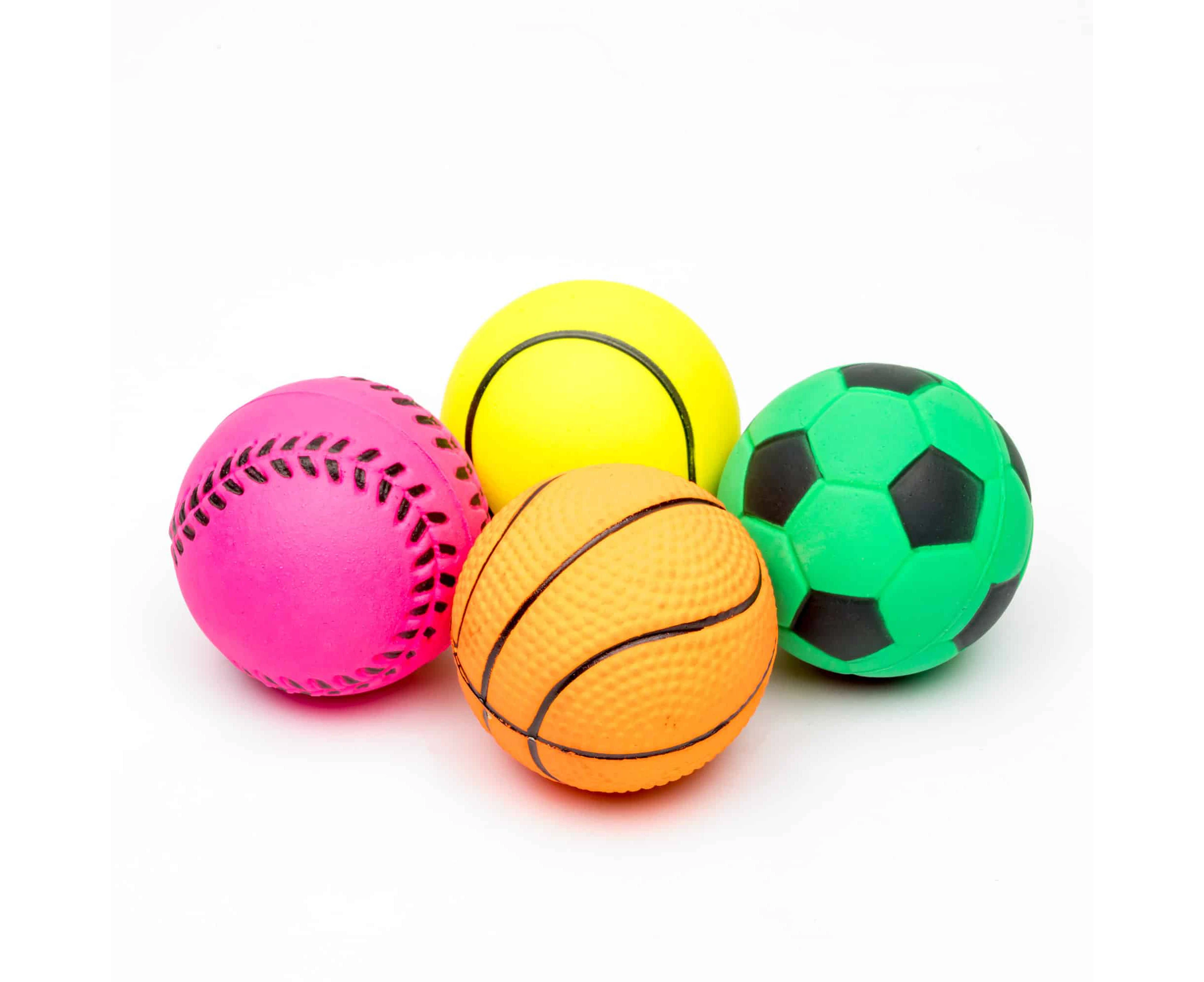 Sponge Rubber Hi Bounce Neon Sports Balls