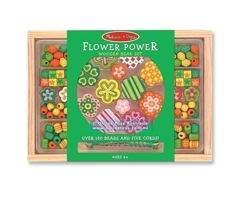 Melissa And Doug Flower Power Wooden Bead Set