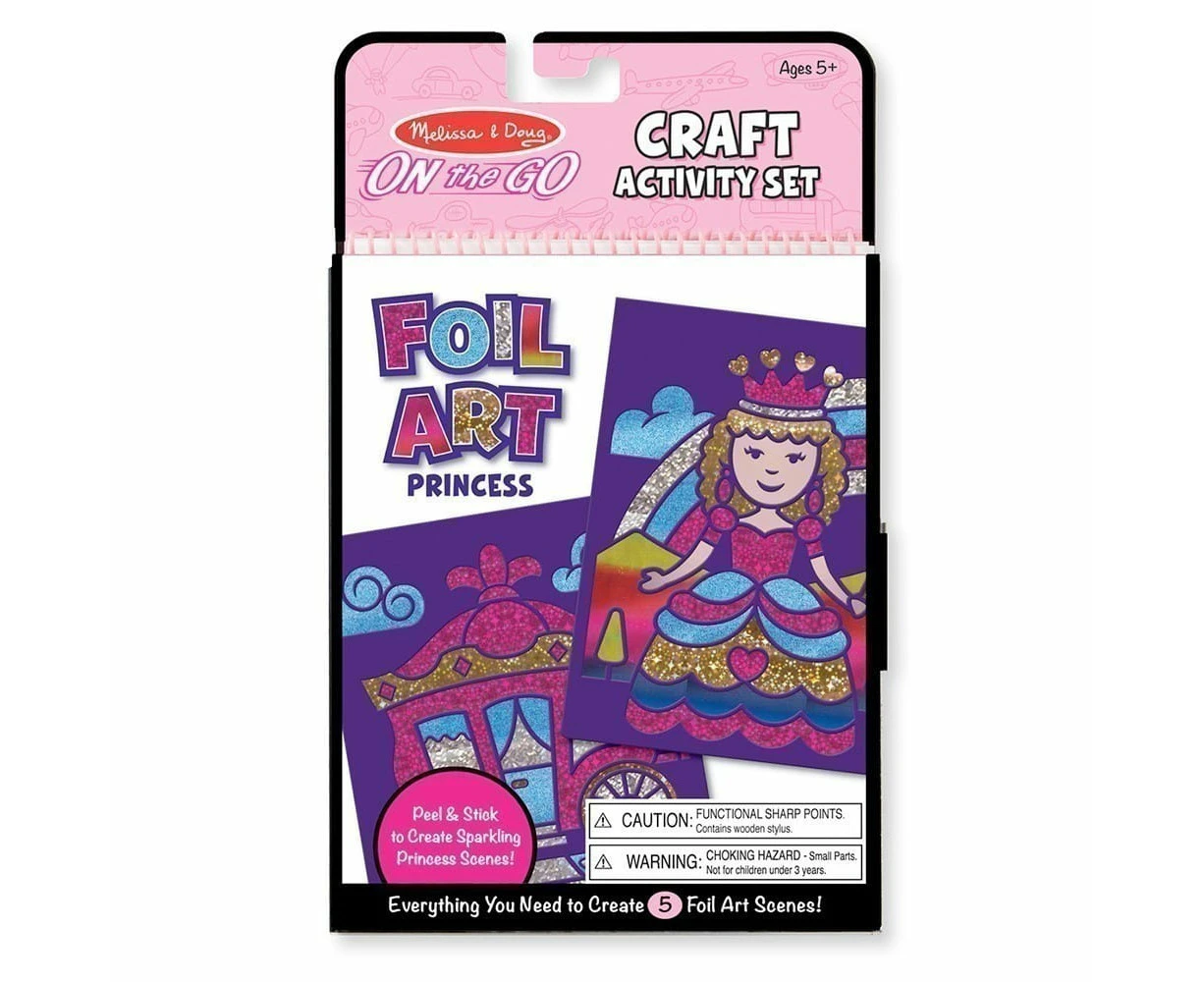 Melissa And Doug On The Go Foil Art Princess Craft Activity Set