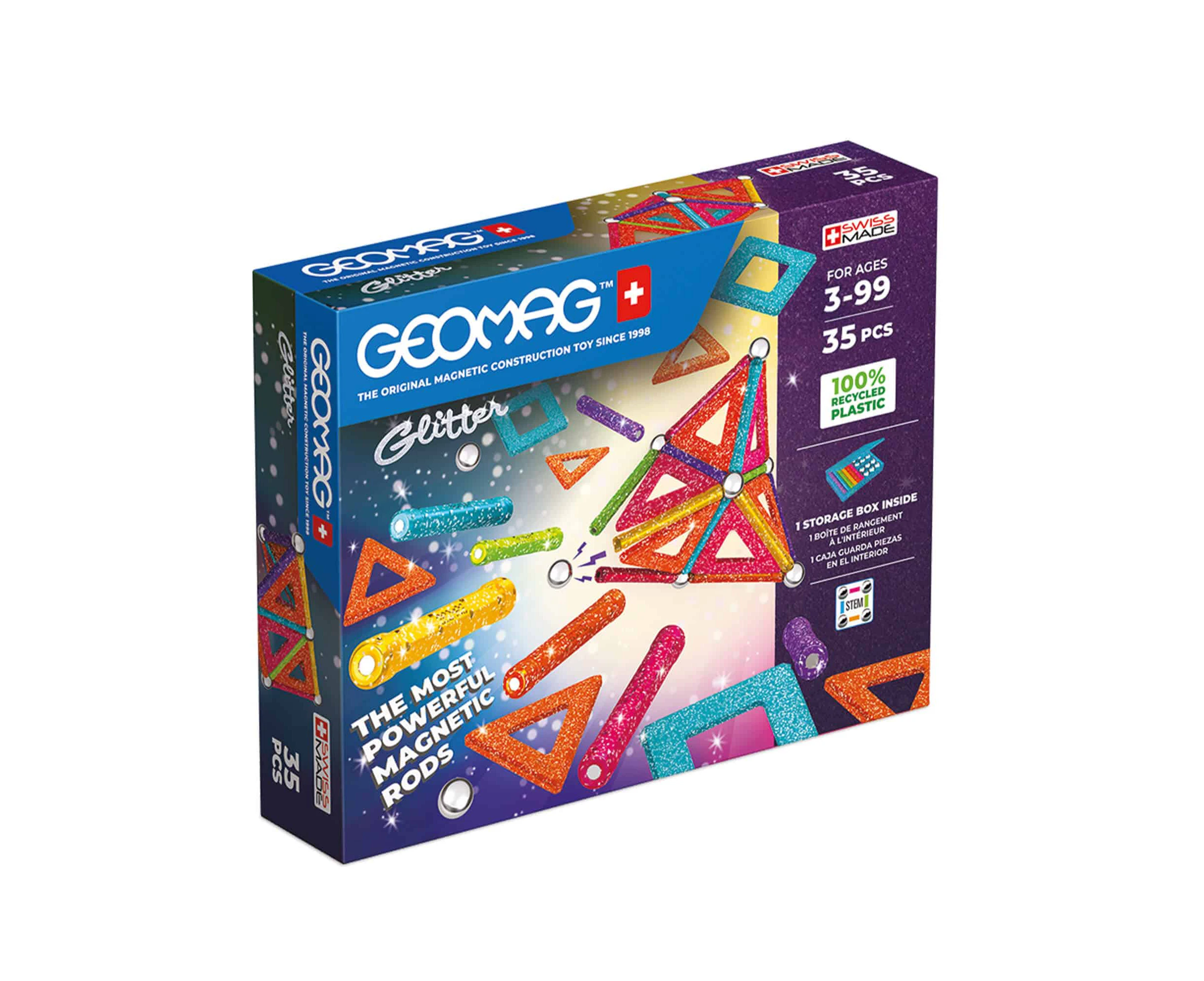 Geomag Magnetic Construction Glitter Recycled 22