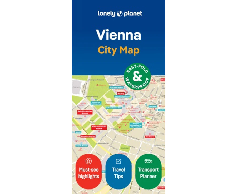 Vienna City Map Lonely Planet Travel Guide : 2nd Edition by Lonely Planet Folded Sheet Map.