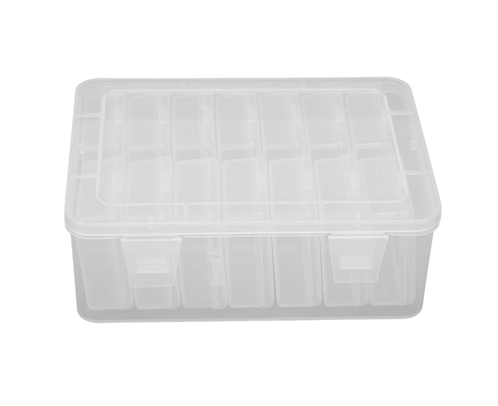 Clear Organize Box Set 14 Small Boxes Sealing Cover Makeup Puff Storage Box for DIY Crafts Beads