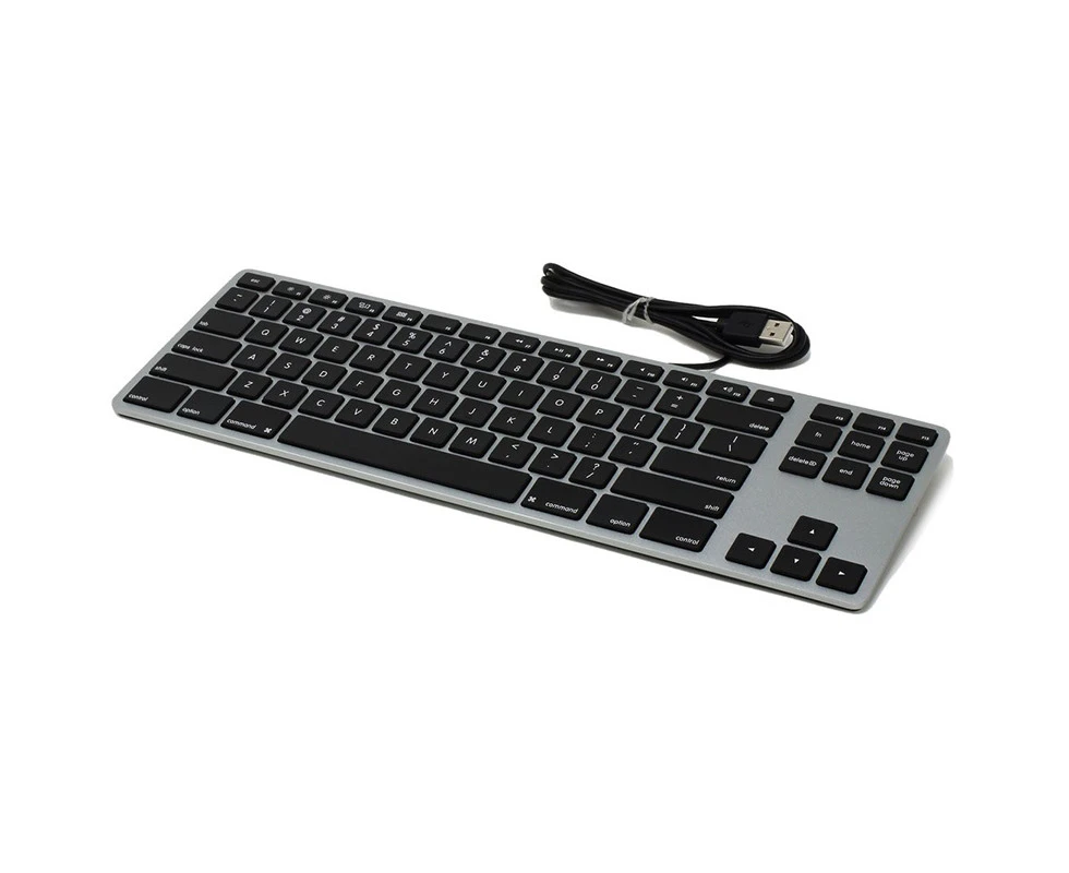 Matias Wired Aluminum Tenkeyless Keyboard for Mac - Space Grey (FK308B)