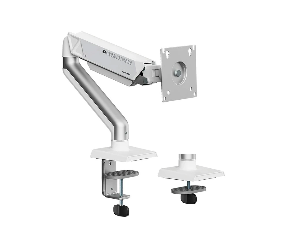 Humanmotion Single Screen Aluminum Steel Monitor Arm for up to 17in-32in 2-9kg - Space Grey (T6-1H)