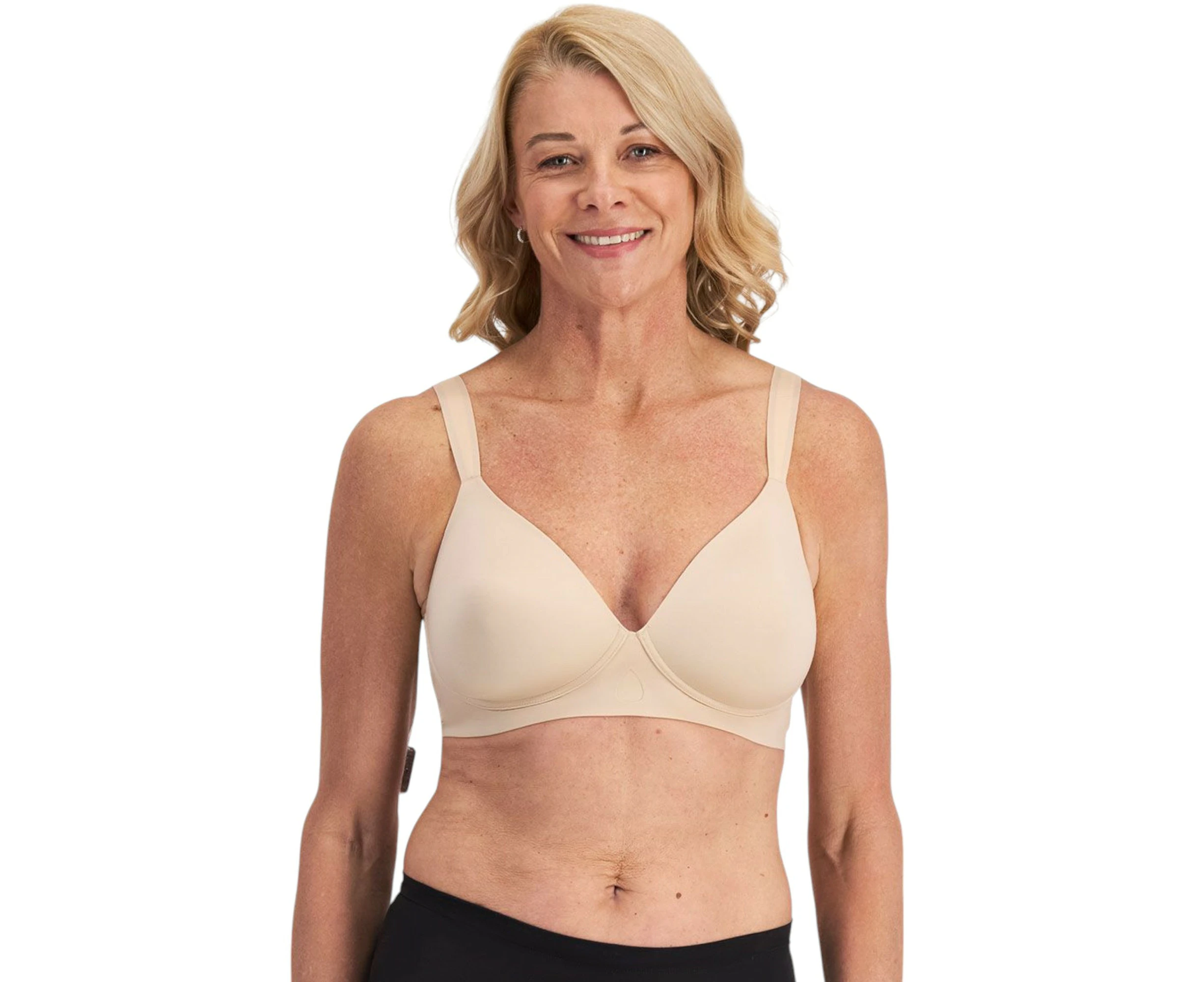 Women 2 x Playtex Ultimate Contour Wirefree Bra - Almond Elastane/Nylon