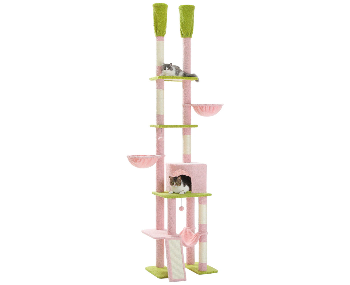 PAWZ Road Cat Tree Tower Scratching Post Floor to Ceiling Condo Bed Adjustable Height