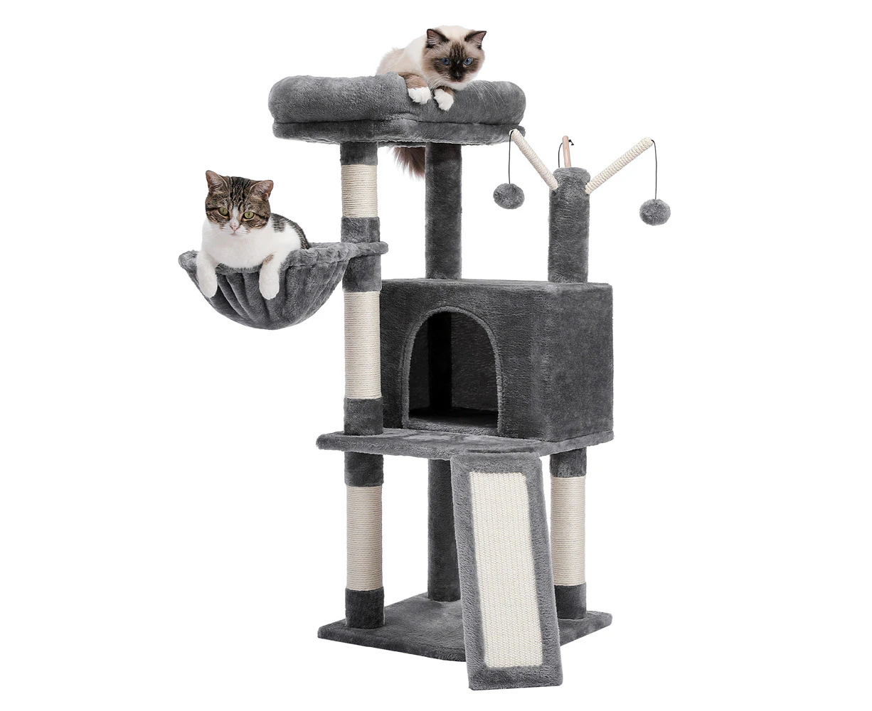 PAWZ Road Cat Tree Tower Scratching Post Condo House with Hammock Cat Bed Toys