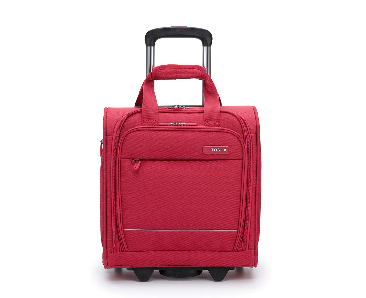 TOSCA So Lite 38cm Small Under Seat Carry On Soft Case Travel Luggage - Red