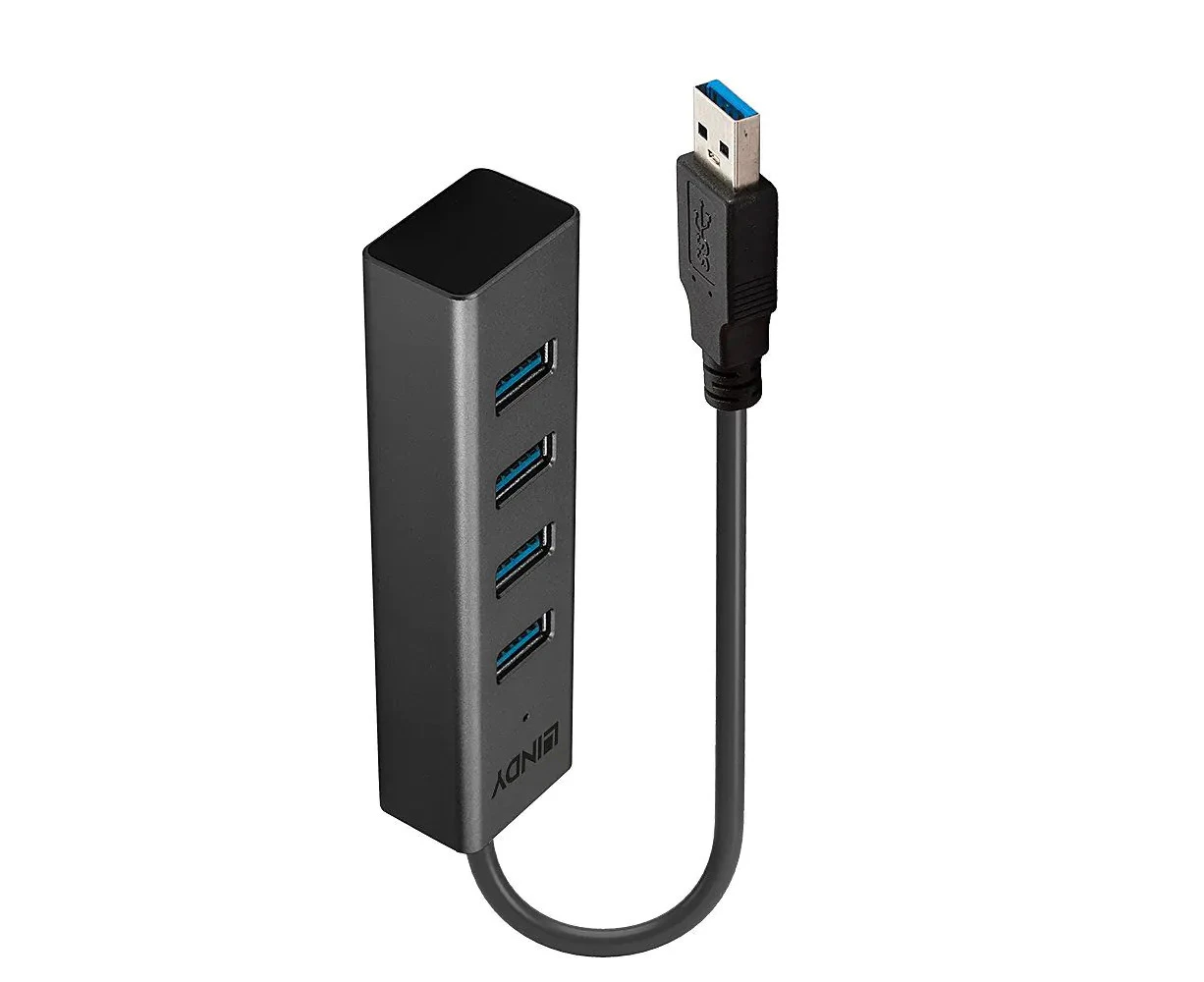 Lindy USB 3.0 Hub 4 Port - Grey