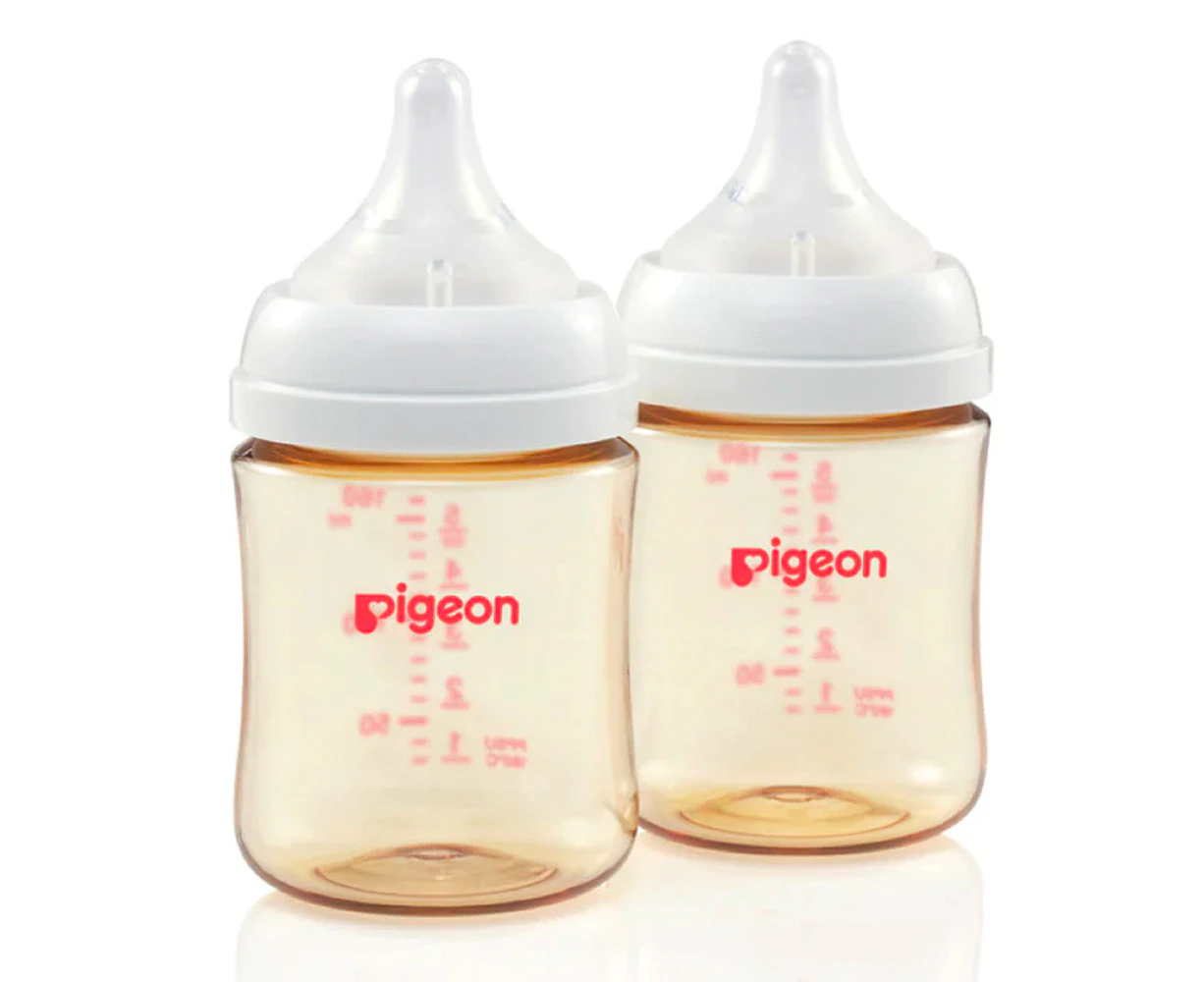 2pc Pigeon SofTouch Anti-Colic Baby/Newborn Feeding Milk Bottle PPSU 160ml 0m+