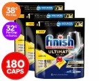 3 x 60pk Finish Powerball Ultimate All in 1 Dishwashing Caps Lemon