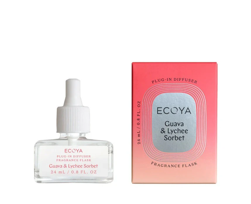 Ecoya Plug-In Diffuser Fragrance Flask - Guava & Lychee Sorbet