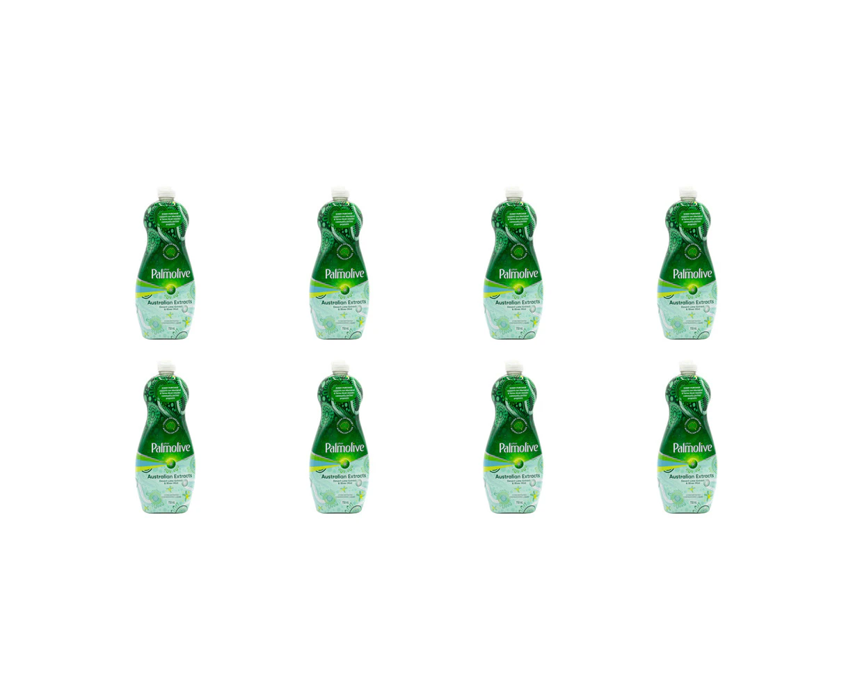 8x Palmolive Concentrated Dishwashing Liquid 750ml Desert Lime & River Mint