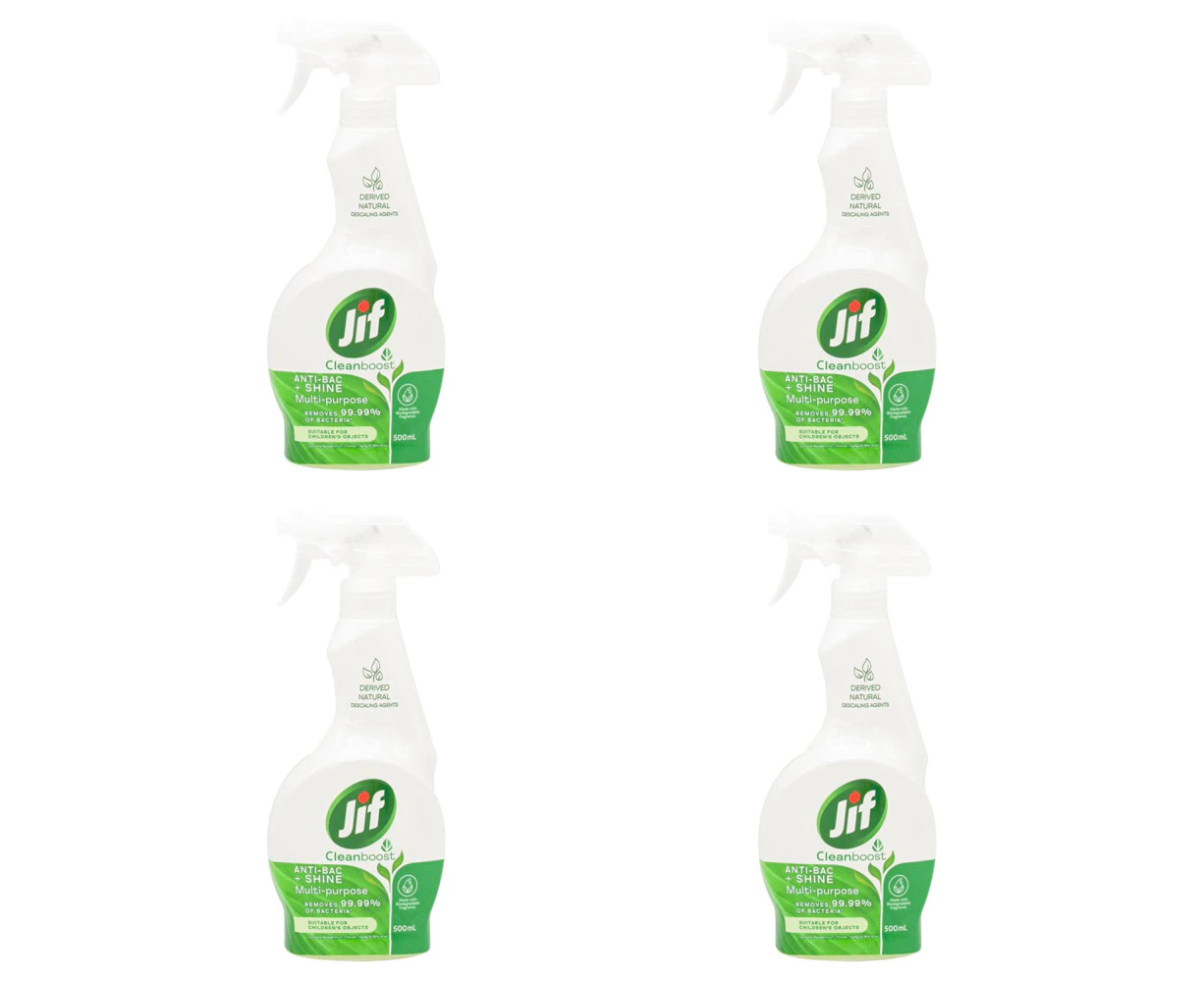 4x Jif Anti-Bac & Shine Multi-Purpose Spray Home Kitchen/Bathroom Cleaner 500ml