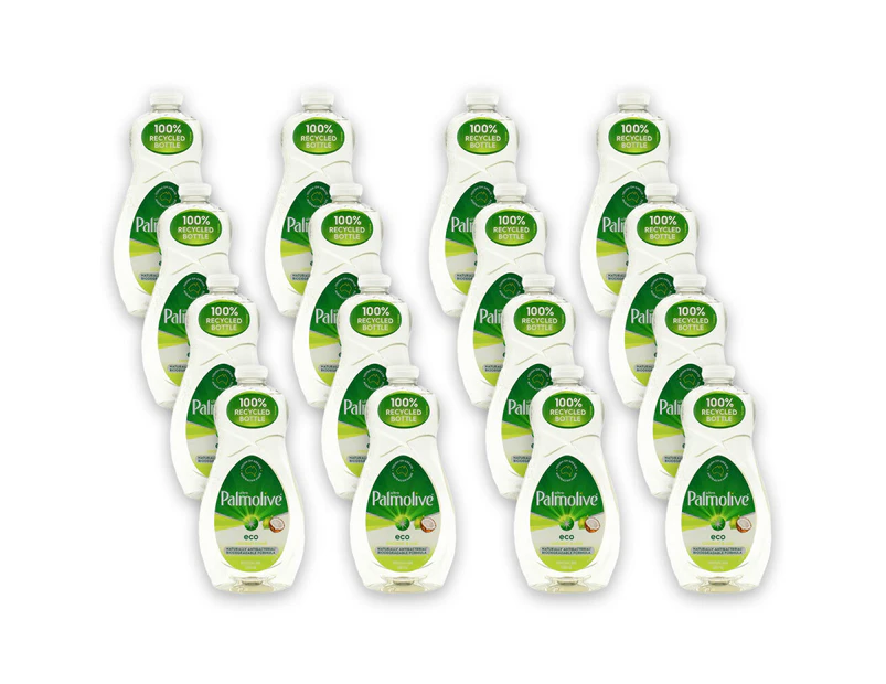 16x Palmolive Eco Dishwashing Liquid Antibacterial Soap Coconut & Lime 500ml