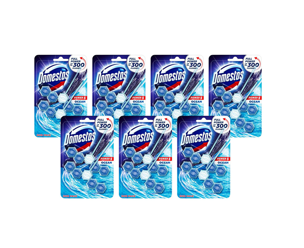 14pc Domestos Toilet Cage Power 5 Scented Bathroom Bowl Cleaner 55g Ocean