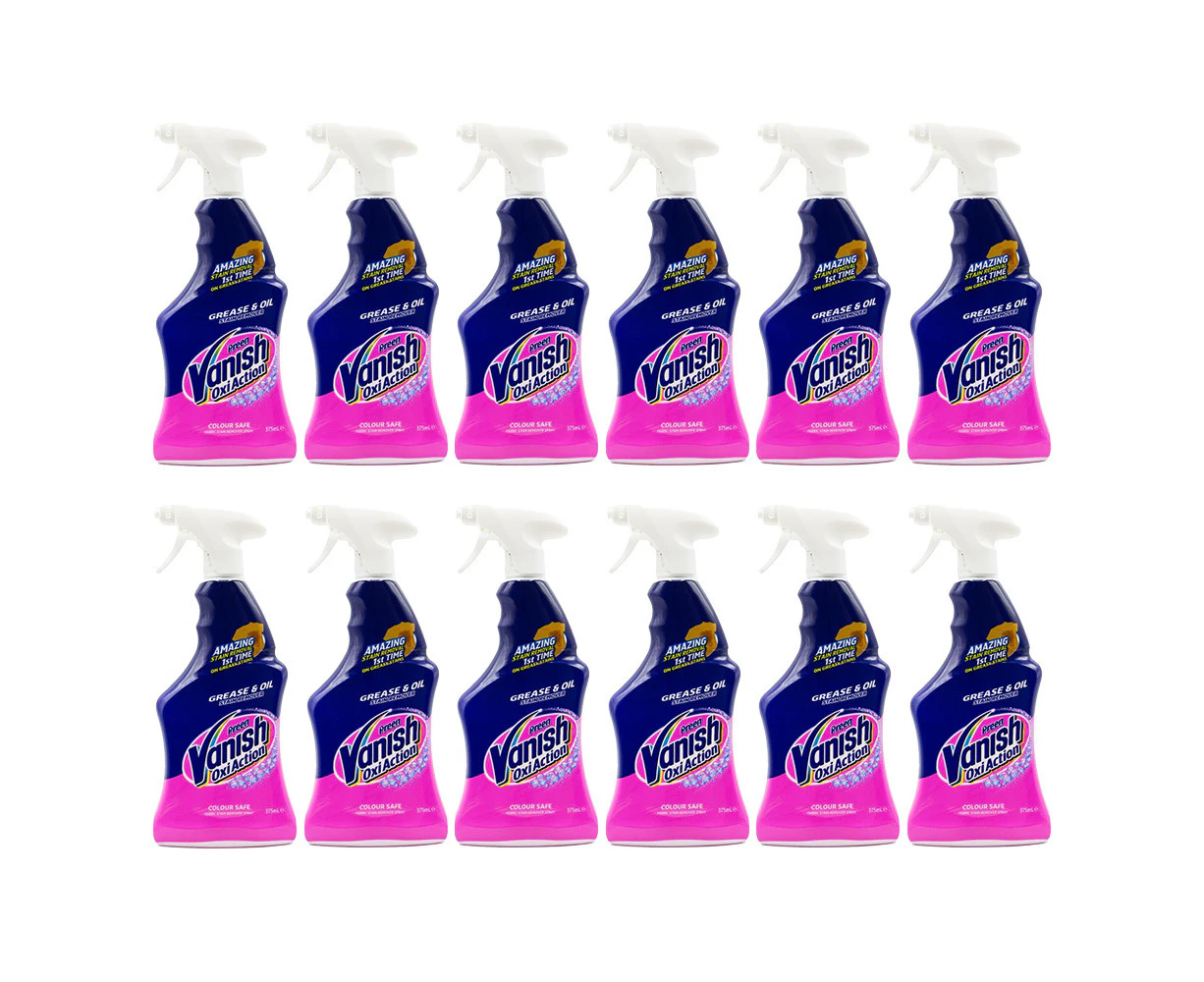 12x Vanish Preen Ultra Degreaser Fabric Stain Remover Spray Laundry Care 375ml