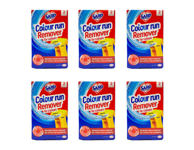 12pc Sard Wonder Fabric Colour Run Remover Liquid Laundry Detergent 75ml