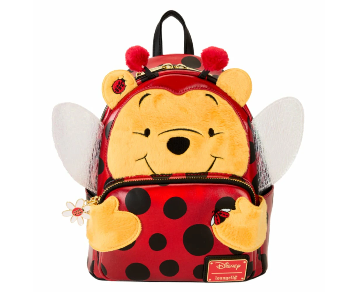 Loungefly Winnie the Pooh Ladybug 10 inch Faux Leather Mini Backpack