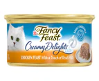 24 x 85g Fancy Feast Creamy Delights Wet Cat Food Chicken Feast w/ Real Milk