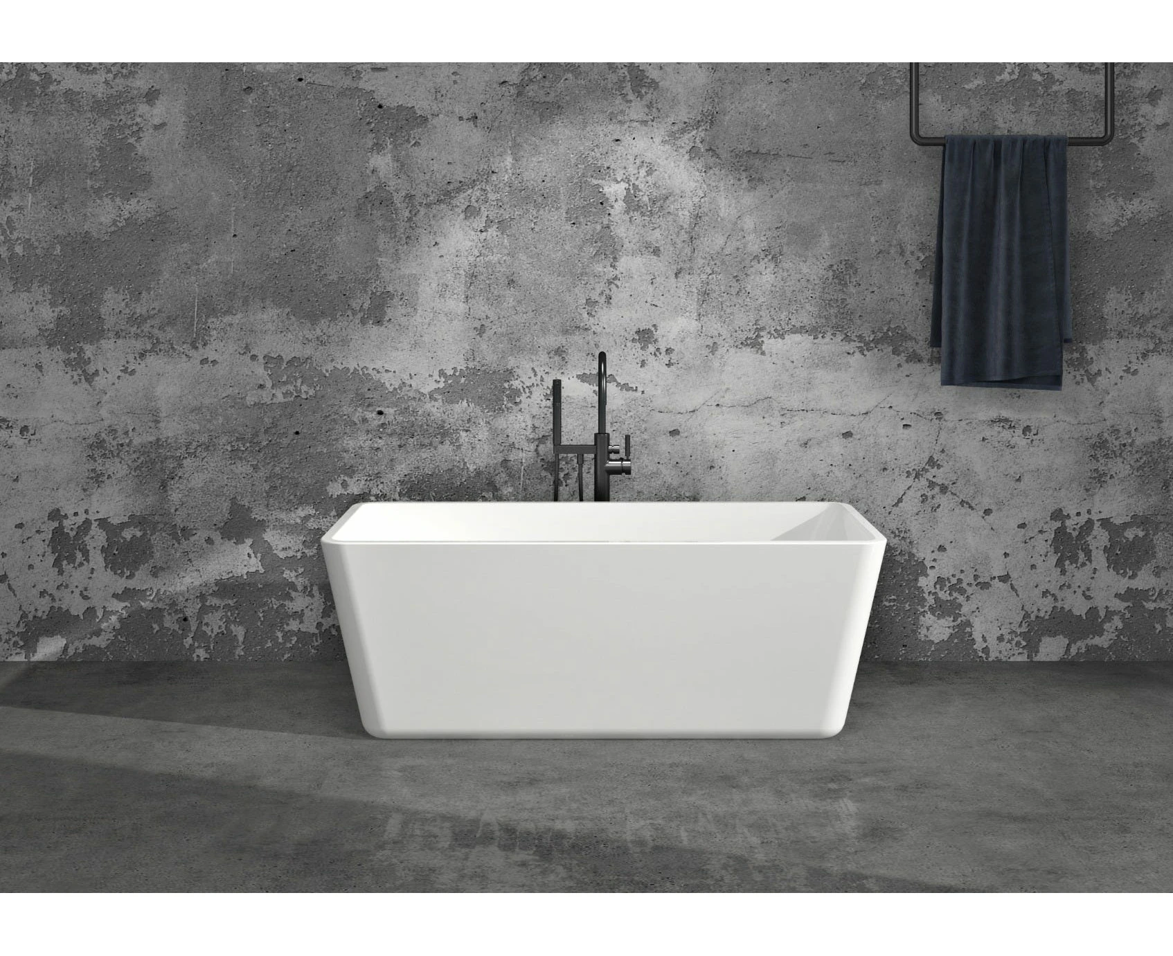 Vizzini Taliano Freestanding Bath - White - 1500mm (L) x 700mm (W) x 600mm (H)