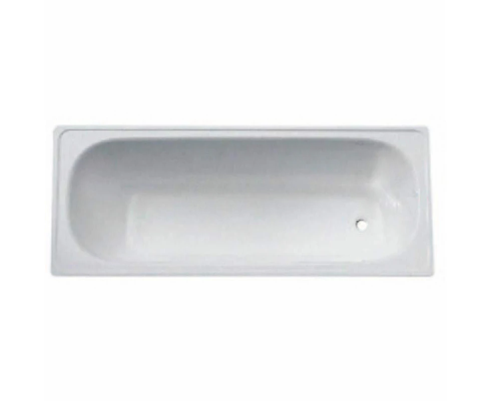 Vizzini Steel Bath With Porcelain Coating & Anti Slip - White - 1200mm (L) x 700mm (W) x 380mm (H)