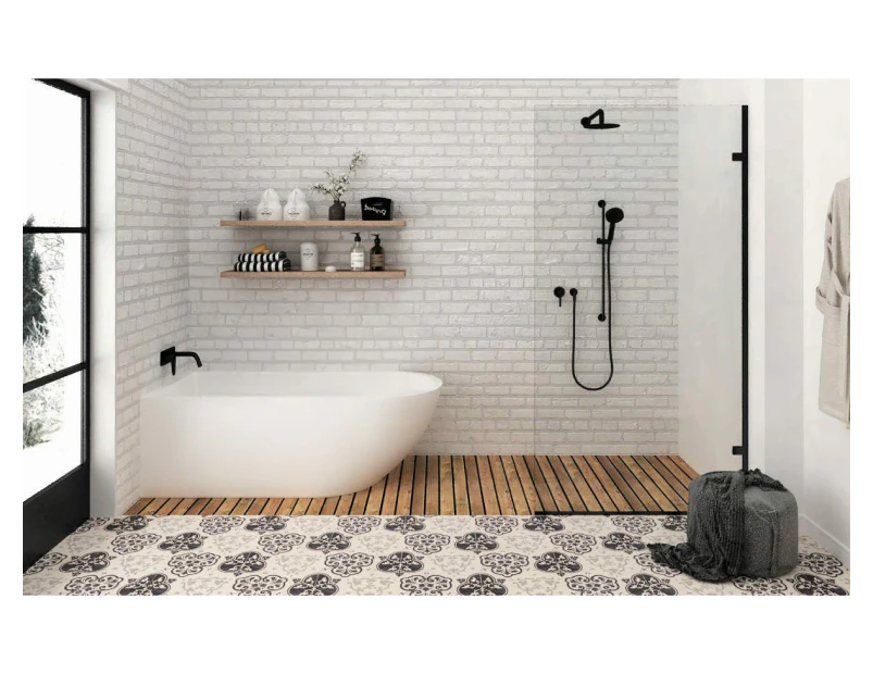 Vizzini Duo Freestanding Back TO Wall Corner/Shower Bath - Matte White - 1700mm (L) x 750mm (W) x 570mm (H)