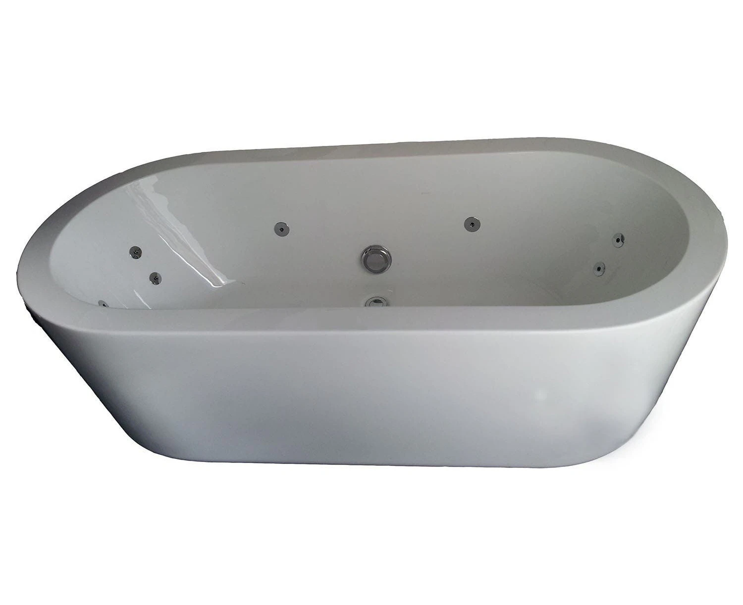 Vizzini Enza Freestanding Spa Bath - White - 1775mm (L) x 805mm (W) x 590mm (H) - 12, Electronic Touchpad