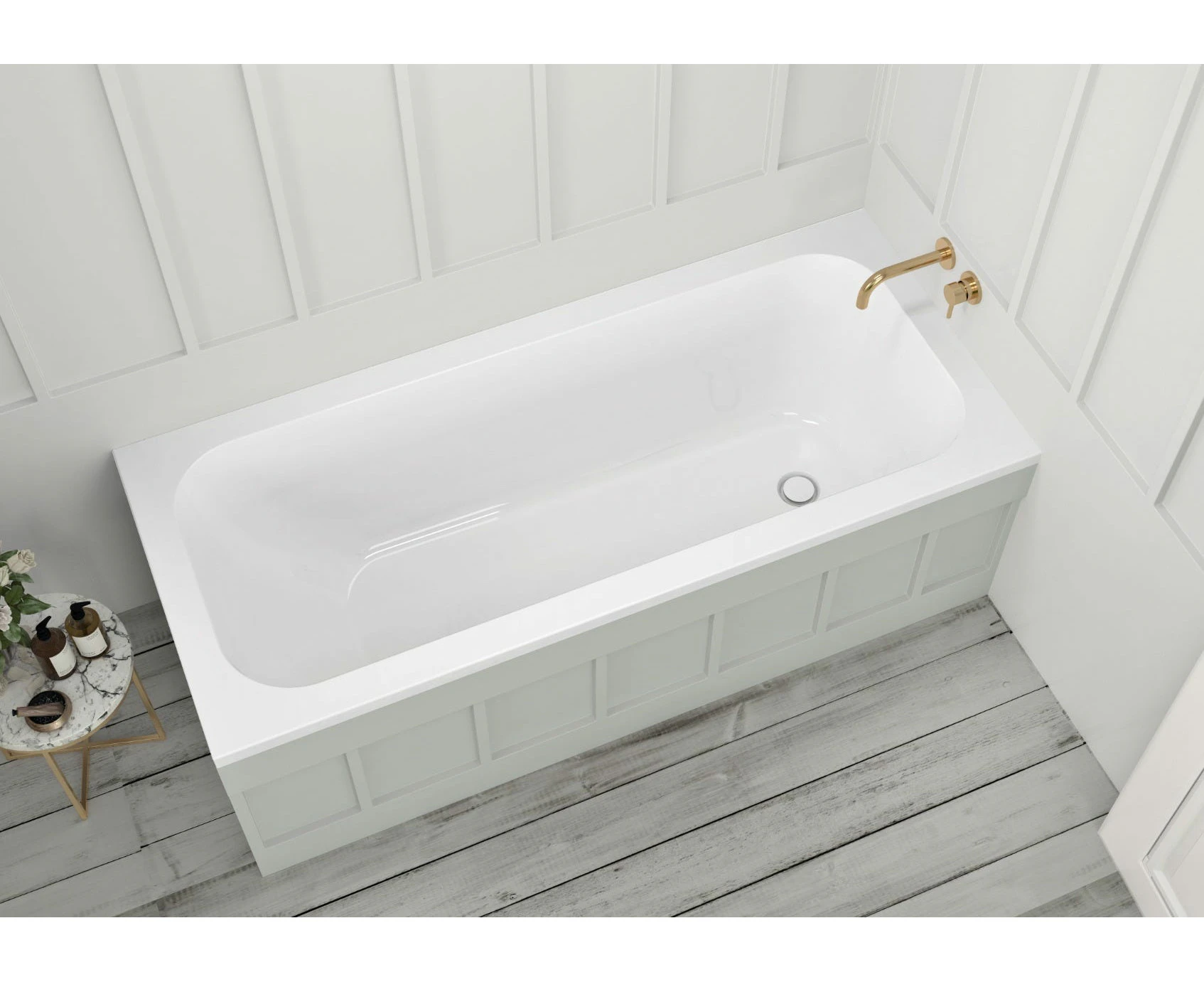 Vizzini Oasis Drop In Bath - White - 1700mm (L) x 740mm (W) x 430mm (H)