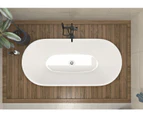 Vizzini Windsor Freestanding Bath - White - 1700mm (L) x 790mm (W) x 600mm (H)