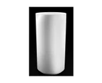 Vizzini Betto Pedestal Stone Basin - Matte White - 450mm (L) x 450mm (W) x 900mm (H)