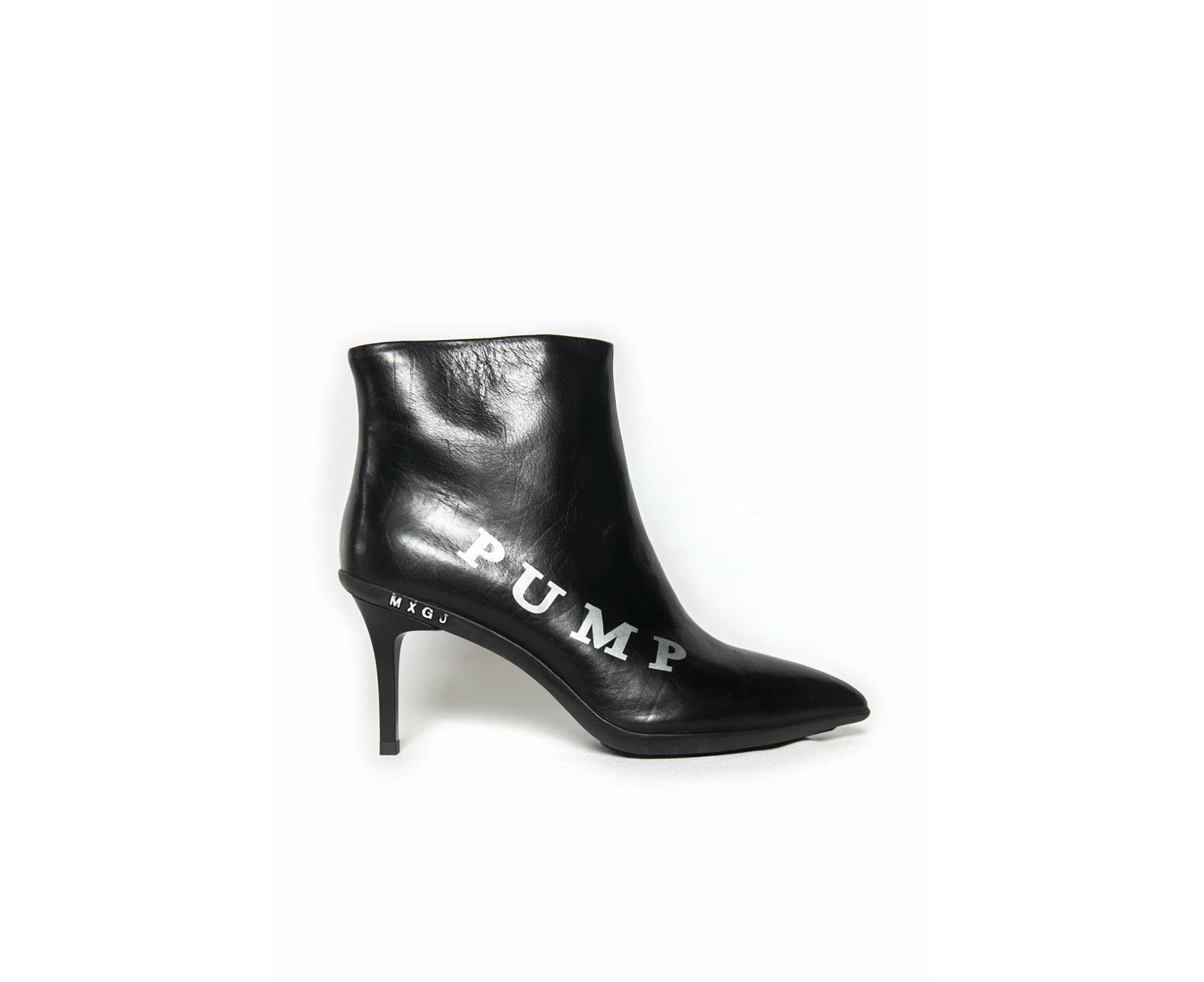 Coachella Black Lather Ankle Boots