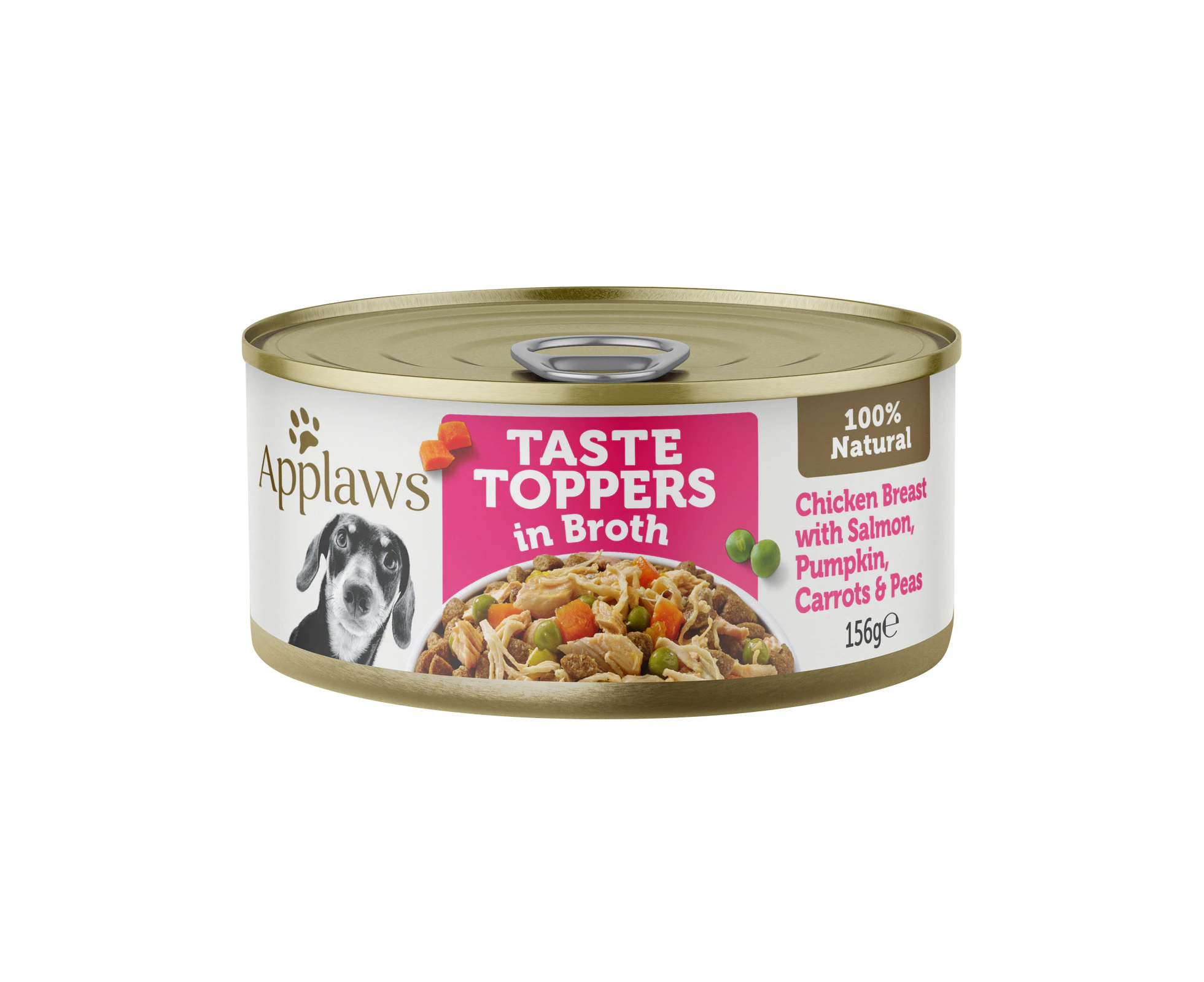 Applaws Taste Toppers in Broth Wet Dog Food Chicken Breast with Salmon 16 x 156g