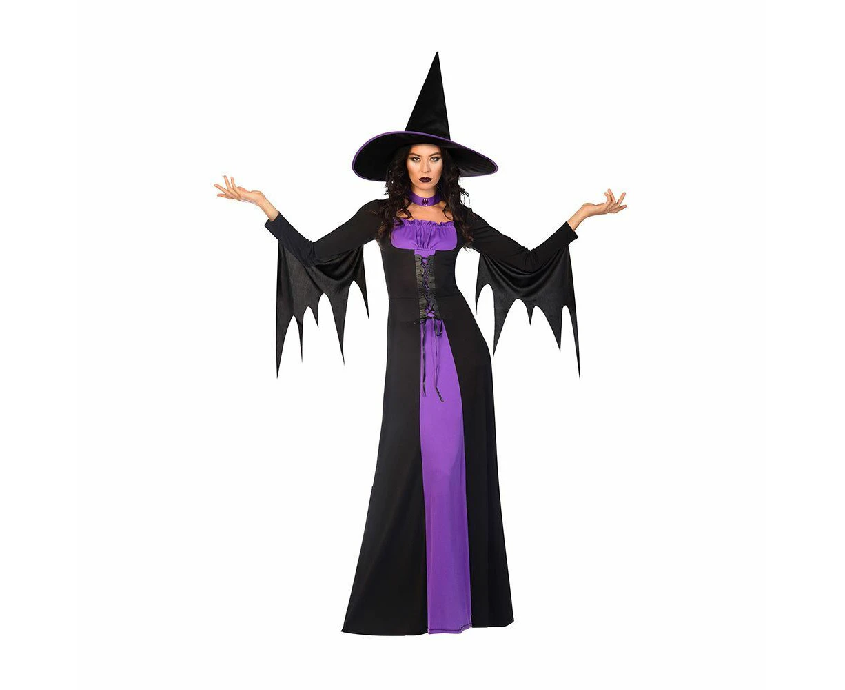 Classic Purple Witch Women's Halloween Costume - Genuine and