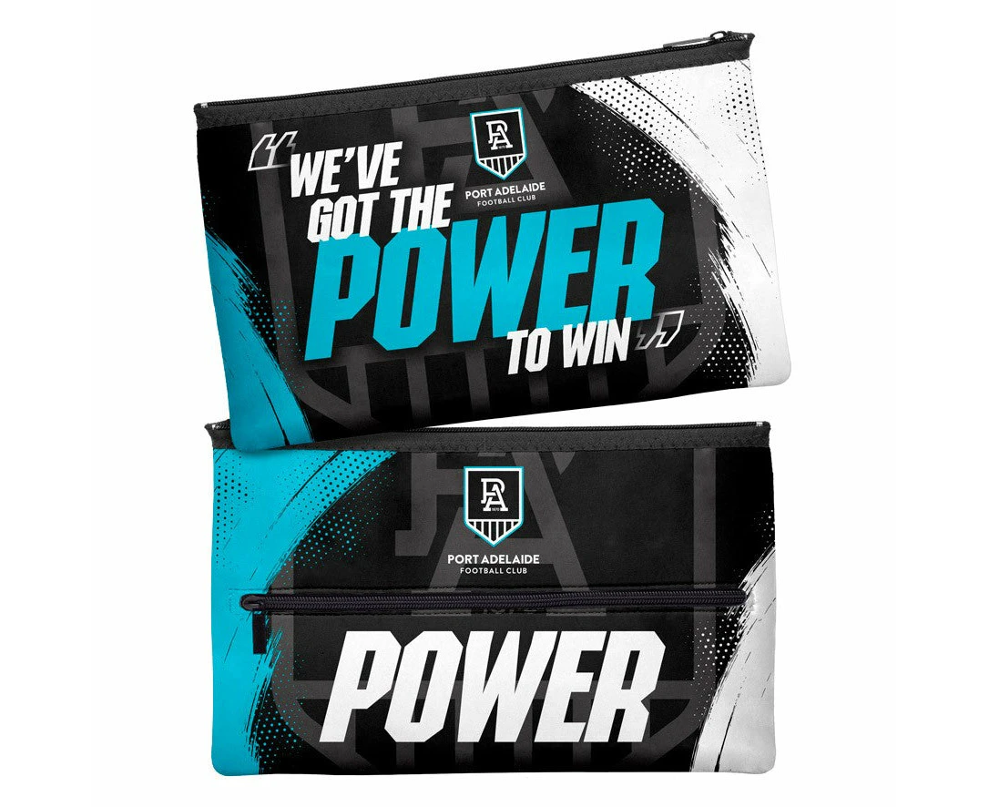 Port Adelaide Power AFL Footy Large Pencil Case 33cm x 21cm