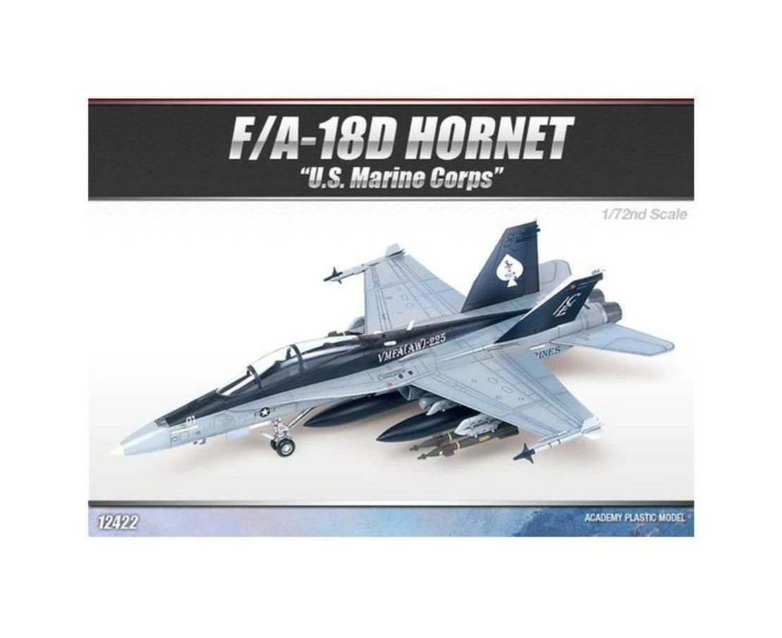 Academy 1/72 F/A 18D Hornet "US Marines" *AUS decal* Plastic Model Kit [12422]