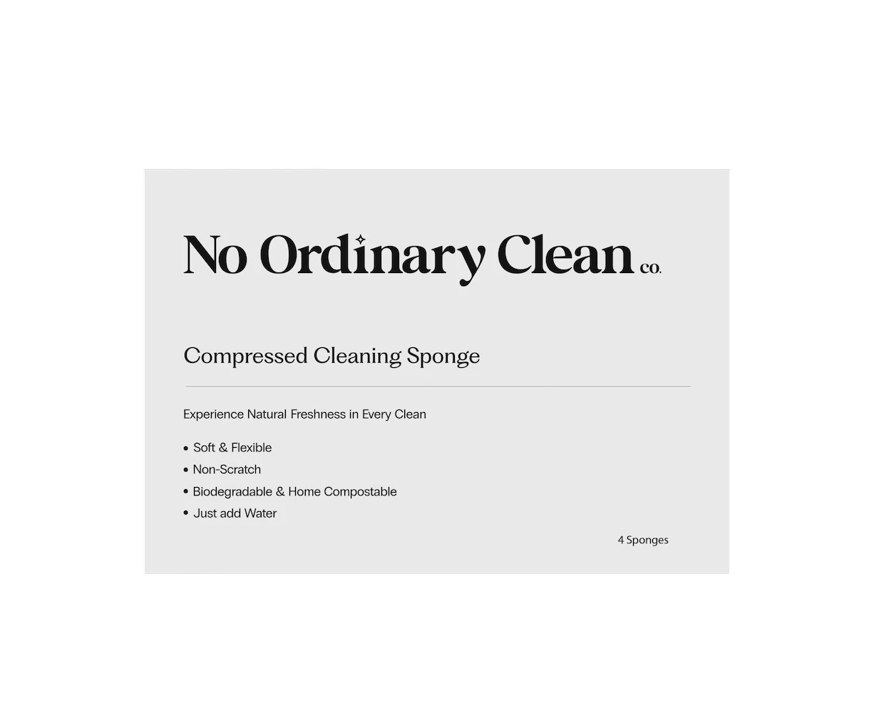 No Ordinary Clean Co - Compressed Cleaning Sponge - 4 Pack