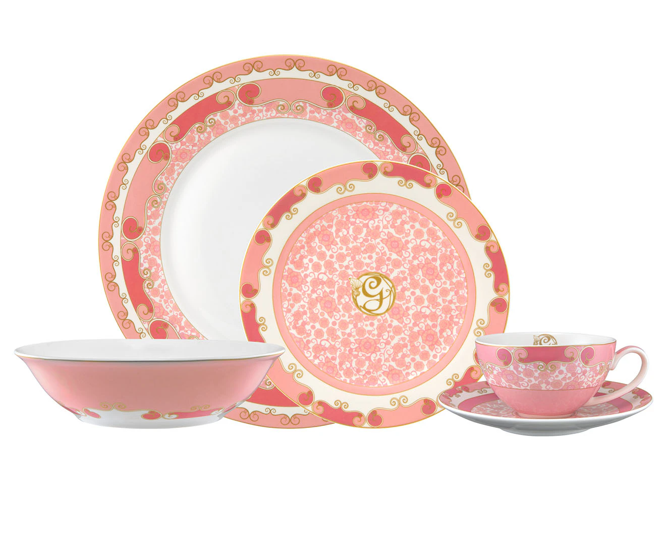 Maxwell & Williams x Wicked 20-Piece Glinda Dinner Set - Pink