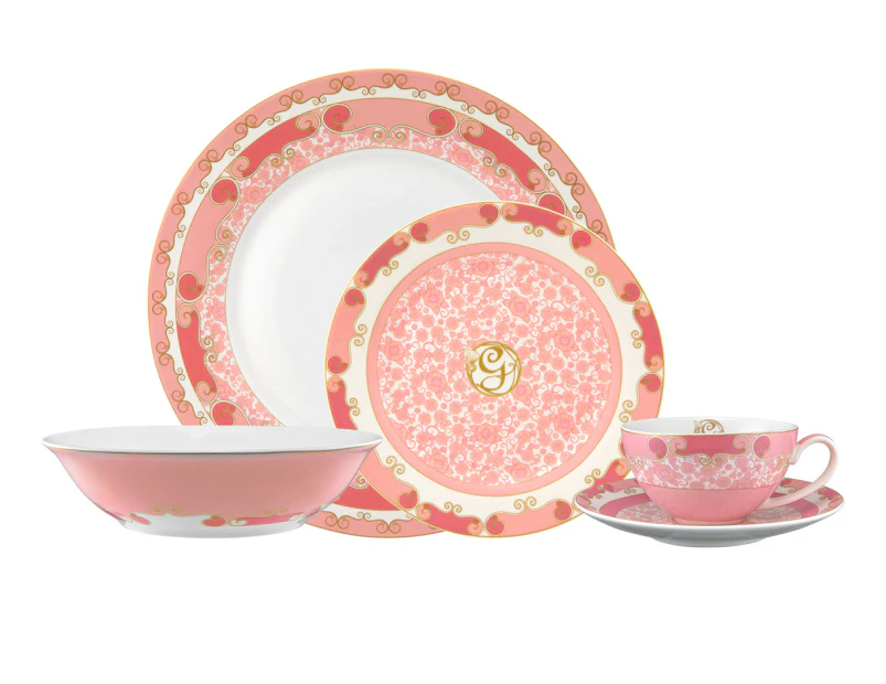 Maxwell & Williams x Wicked 20-Piece Glinda Dinner Set - Pink