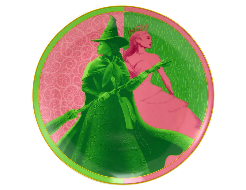 Maxwell & Williams x Wicked 19cm Forever Coupe Side Plate - Pink/Green