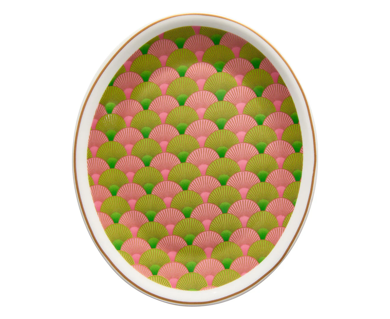 Maxwell & Williams x Wicked 11.5cm Fan Trinket Dish - Pink/Green