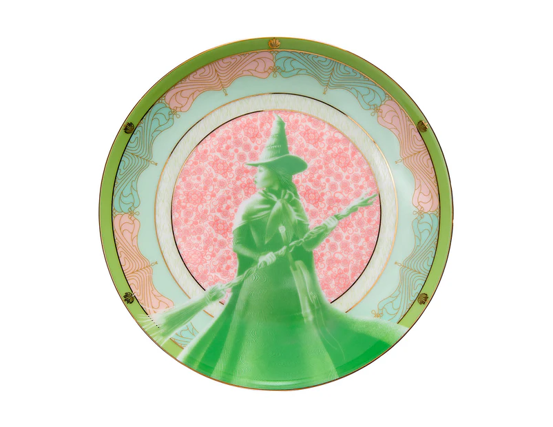 Maxwell & Williams 19.5cm Wicked Elphaba Pink Goes Good With Green Coupe Plate - Green