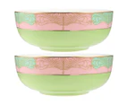 Set of 2 Maxwell & Williams 12.5cm Wicked Elphaba Pink Goes Good With Green Bowls - Green