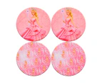 Set of 4 Maxwell & Williams x Wicked 10cm Glinda Ceramic Coasters - Pink