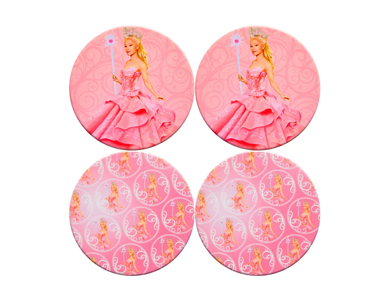 Set of 4 Maxwell & Williams x Wicked 10cm Glinda Ceramic Coasters - Pink